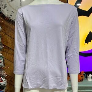 Lavender Top Ann Taylor Medium NWT #EE 3/4 sleeve